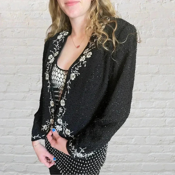 Montage Collection by Mon Cheri Beaded Floral Evening Jacket (SP) - Picture 3 of 13